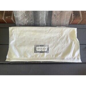Authentic GUCCI Dust Envelope Bag - Size: 20” x 9” Inches - White Satin